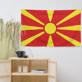 North Macedonia Macedonian Flag Wall Decor Art Print Banner Gift Ideas