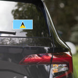 Saint Lucia Lucian Flag Car Sticker Laptop Decal Stickers Travel Souvenir Gift Idea