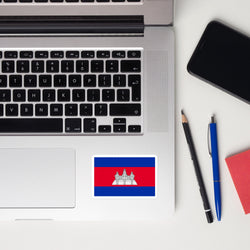 Cambodia Cambodian Flag Laptop Sticker Decal Stickers Travel Souvenir Gift Idea