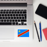 Democratic Republic of the Congo Kinshasa Flag Laptop Sticker Decal Stickers Travel Souvenir Gift Idea
