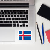 Iceland Island Icelandic Flag Laptop Sticker Decal Stickers Travel Souvenir Gift Idea