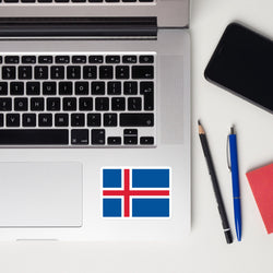 Iceland Island Icelandic Flag Laptop Sticker Decal Stickers Travel Souvenir Gift Idea