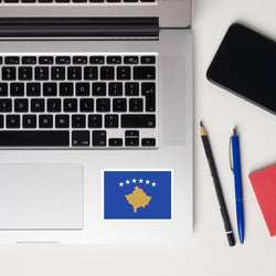 Kosovo Kosovar Flag Laptop Sticker Decal Stickers Travel Souvenir Gift Idea