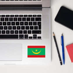 Mauritania Mauritanian Flag Sticker Decal Stickers Laptop decal  Travel Souvenir Tourist Beach Lover Food Destination Patriot Gifts