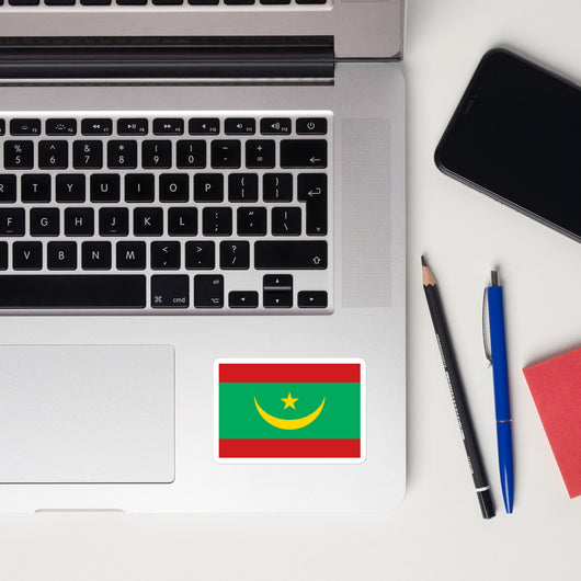 Mauritania Mauritanian Flag Sticker Decal Stickers Laptop decal  Travel Souvenir Tourist Beach Lover Food Destination Patriot Gifts