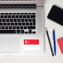 Singapore Singaporean Flag Sticker Decal Stickers Laptop decal  Travel Souvenir Tourist Beach Lover Food Destination Patriot Gifts