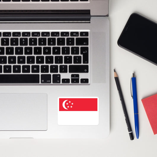 Singapore Singaporean Flag Sticker Decal Stickers Laptop decal  Travel Souvenir Tourist Beach Lover Food Destination Patriot Gifts