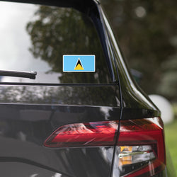 Saint Lucia Lucian Flag Car Sticker Laptop Decal Stickers Travel Souvenir Gift Idea