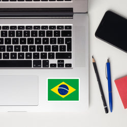Brazil Brasil Brazilian Flag Laptop Sticker Decal Stickers Travel Souvenir Gift Idea
