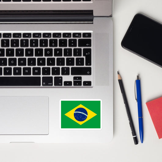 Brazil Brasil Brazilian Flag Laptop Sticker Decal Stickers Travel Souvenir Gift Idea