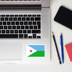 Djibouti Djiboutian Flag Laptop Sticker Decal Stickers Travel Souvenir Gift Idea