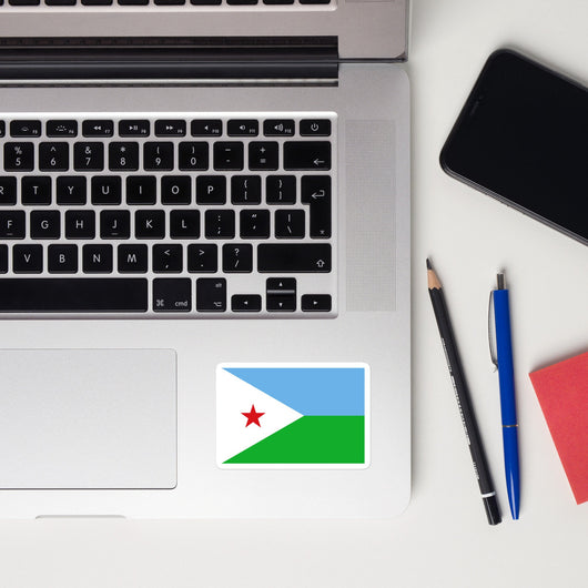Djibouti Djiboutian Flag Laptop Sticker Decal Stickers Travel Souvenir Gift Idea