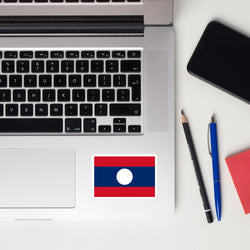 Laos Laotian Flag Sticker Decal Stickers Laptop decal  Travel Souvenir Tourist Beach Lover Food Destination Patriot Gifts