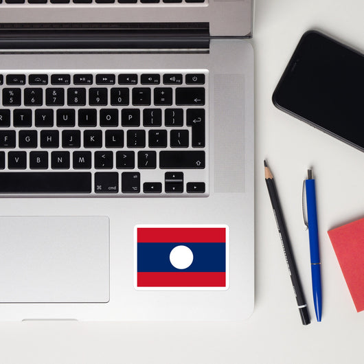 Laos Laotian Flag Sticker Decal Stickers Laptop decal  Travel Souvenir Tourist Beach Lover Food Destination Patriot Gifts