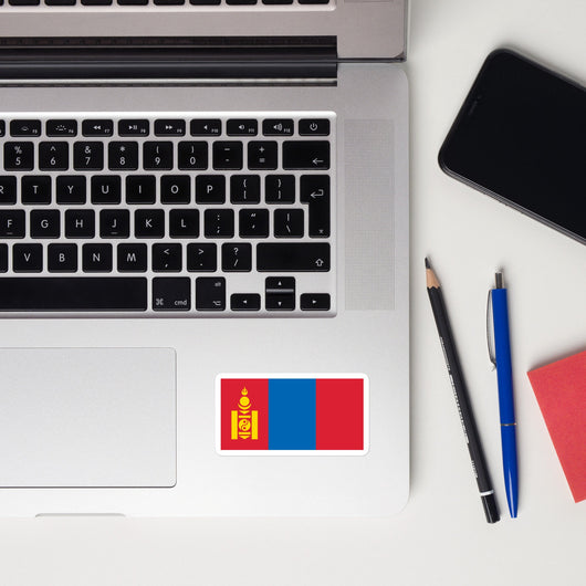 Mongolia Mongolian Flag Sticker Decal Stickers Laptop decal  Travel Souvenir Tourist Beach Lover Food Destination Patriot Gifts