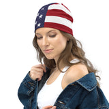 United States American Flag Beanie Winter Hat Warm Unisex Hat Super Soft Travel Souvenir Gift Idea