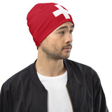 Switzerland Schweiz Swiss Flag Beanie Winter Hat Warm Unisex Hat Super Soft Travel Souvenir Gift Idea