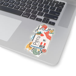 Peru Sticker Stickers Peruvian Flag Travel Sticker Laptop Decal Car Suitcase Stickers Vacation Souvenir Adventure Tiny Mini Stickers