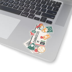 Damascus Free Syria Syrian City art Sticker Stickers Vinyl Computer Transparent stickers Cool Macbook Travel sticker Gift Ideas
