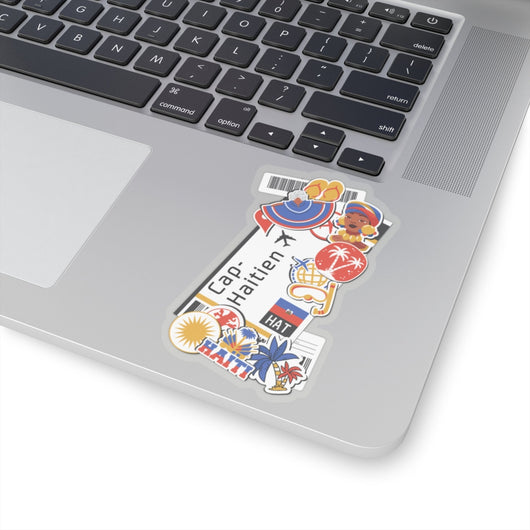 Cap-Haitien Haiti Haitian Flag Sticker Laptop Decals Custom Stickers Decals & Skins