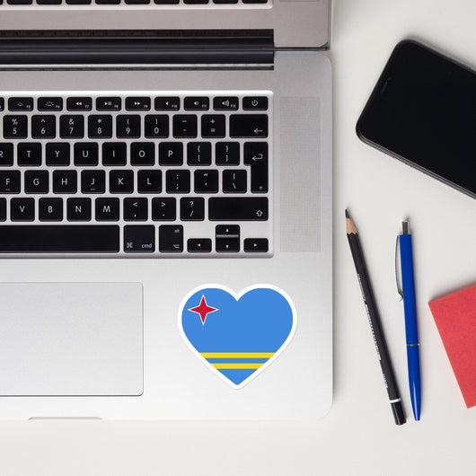 Aruba Flag Sticker Laptop Decals Custom Stickers Decals & Skins