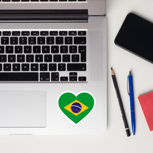 Brazil Brasil Brazilian Flag Sticker Laptop Decals Custom Stickers Decals & Skins