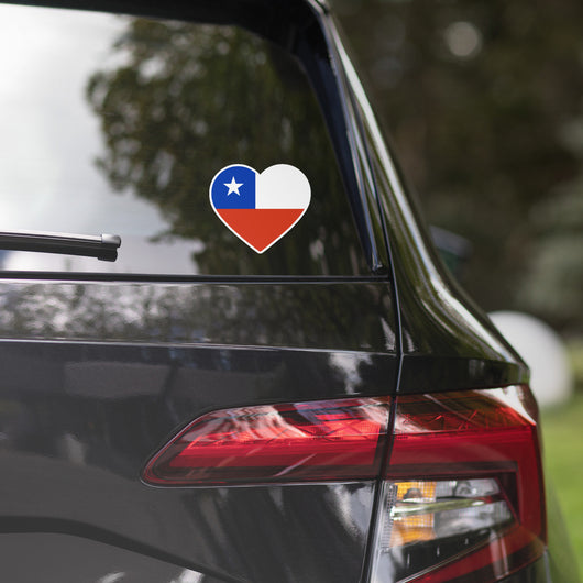 Chile Chilean Flag Sticker Heart Flag Stickers Laptop Decals Travel Souvenir Stickers Decals & Skins