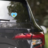 Saint Lucia Lucian Flag Sticker Heart Flag Stickers Laptop Decals Travel Souvenir Stickers Decals & Skins