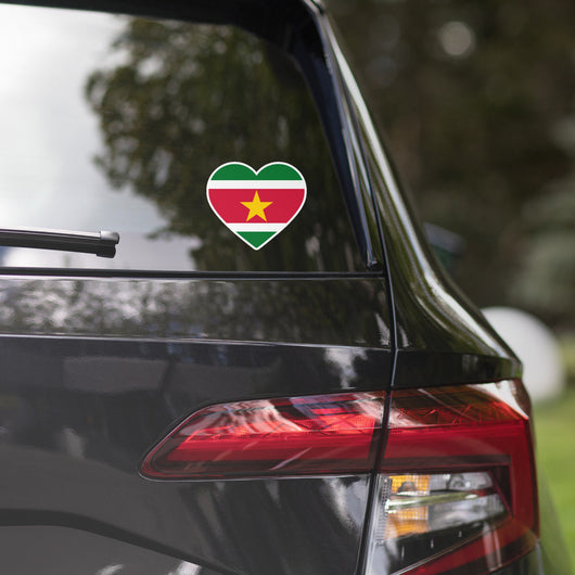 Suriname Surinamese Flag Sticker Heart Flag Stickers Laptop Decals Travel Souenir Stickers Decals & Skins