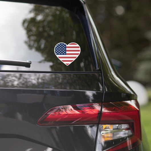 United States American Flag Sticker Heart Flag Stickers Laptop Decals Travel Souvenir Stickers Decals & Skins