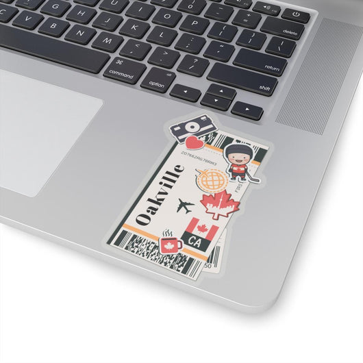 Oakville Ontario Canada Canadian Flag Sticker Mini Stickers Decals Laptop Decal Travel Souvenir Gift