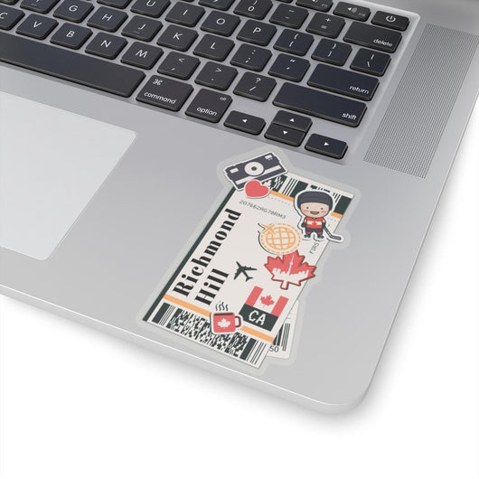 Richmond Hill Ontario Canada Canadian Flag Sticker Mini Stickers Decals Laptop Decal Travel Souvenir Gift