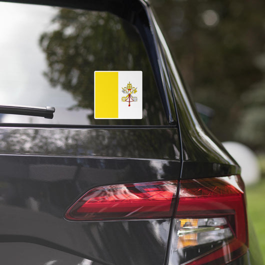 Vatican City Città del Vaticano Flag Car Sticker Travel Souvenir Tourist Beach Lover Food Addict Destination Pride Patriot Gifts