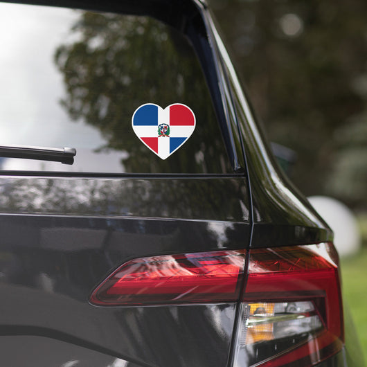 Dominican Republic República Dominicana Flag Sticker Heart Flag Stickers Laptop Decals Travel Souvenir Stickers Decals & Skins