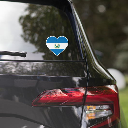El Salvador Salvadoran Flag Sticker Heart Flag Stickers Laptop Decals Travel Souvenir Stickers Decals & Skins