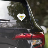 US Virgin Islands Flag Sticker Heart Flag Stickers Laptop Decals Travel Souvenir Stickers Decals & Skins