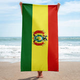 Bolivia Bolivian Flag Beach Towel Pool Towels Bath Sauna Bathroom Vacation Travel Summer Gift Idea