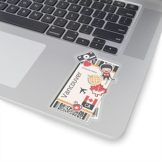 Vancouver British Columbia Canada Canadian Flag Stickers Laptop Decals Travel Souenir Stickers Decals & Skins