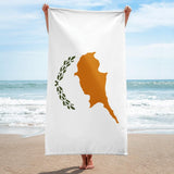 Cyprus Cypriot Flag Beach Towel Pool Towels Bath Sauna Bathroom Vacation Travel Summer Gift Idea