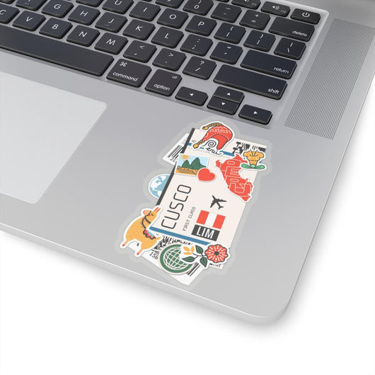 Cusco Peru Peruvian Flag Stickers Laptop Decals Travel Souvenir Stickers Decals & Skins