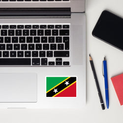 St Kitts & Nevis Flag Sticker Travel Souvenir Tourist Beach Lover Food Destination Patriot Gifts