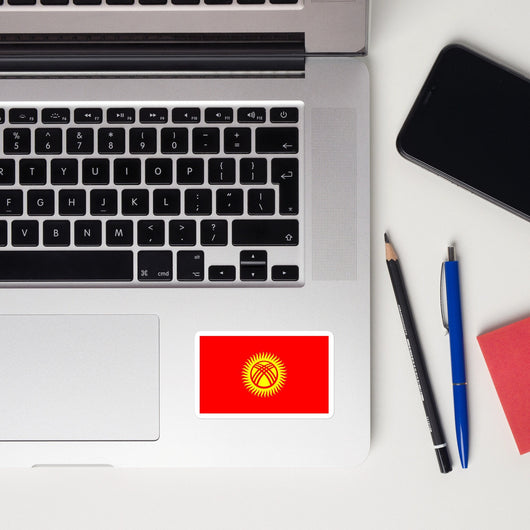 Kyrgyzstan Kyrgyz Flag Sticker Decal Stickers Laptop decal  Travel Souvenir Tourist Beach Lover Food Destination Patriot Gifts