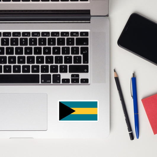 Bahamas Bahamian Flag Sticker Decal Stickers Laptop decal  Travel Souvenir Tourist Beach Lover Food Destination Patriot Gifts