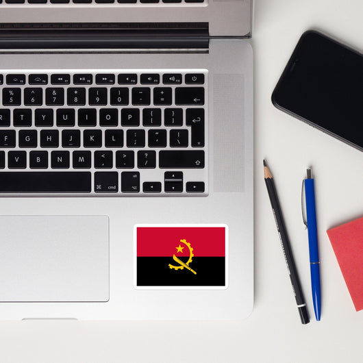 Angola Angolan Flag Sticker Decal Stickers Laptop decal  Travel Souvenir Tourist Beach Lover Food Destination Patriot Gifts