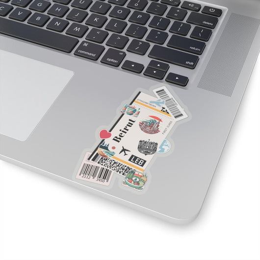 Beirut Lebanon Lebanese Flag Sticker Mini Stickers Decals Laptop Decal Travel Souvenir Gift