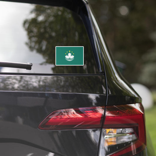 Macao Macau Macanese Flag Car Sticker Travel Souvenir Tourist Beach Lover Food Addict Destination Pride Patriot Gifts