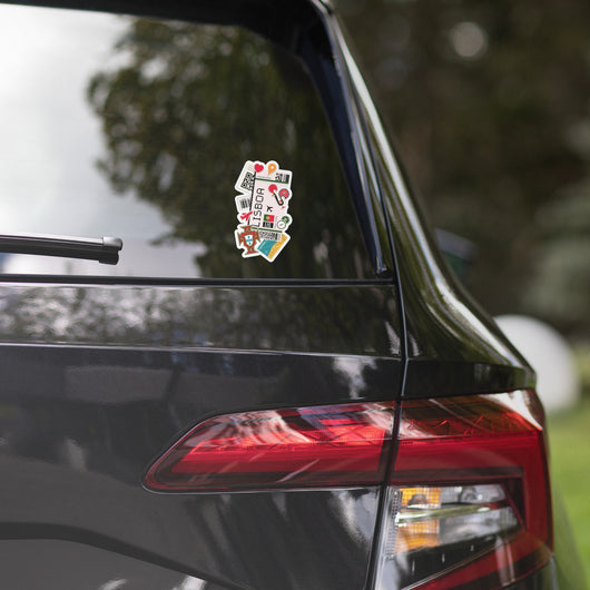 Lisboa Lisbon Portugal Portuguese Flag Travel Sticker Laptop Decal Car Suitcase Stickers Vacation Tiny Mini Stickers