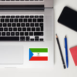 Equatorial Guinea Guinean Flag Laptop Sticker Decal Stickers Travel Souvenir Gift Idea