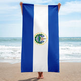 El Salvador Salvadoran Flag Beach Towel Pool Towels Bath Sauna Bathroom Vacation Travel Summer Gift Idea