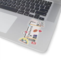 Canberra Australia Australian Flag Sticker Mini Stickers Decals Laptop Decal Travel Souvenir Gift